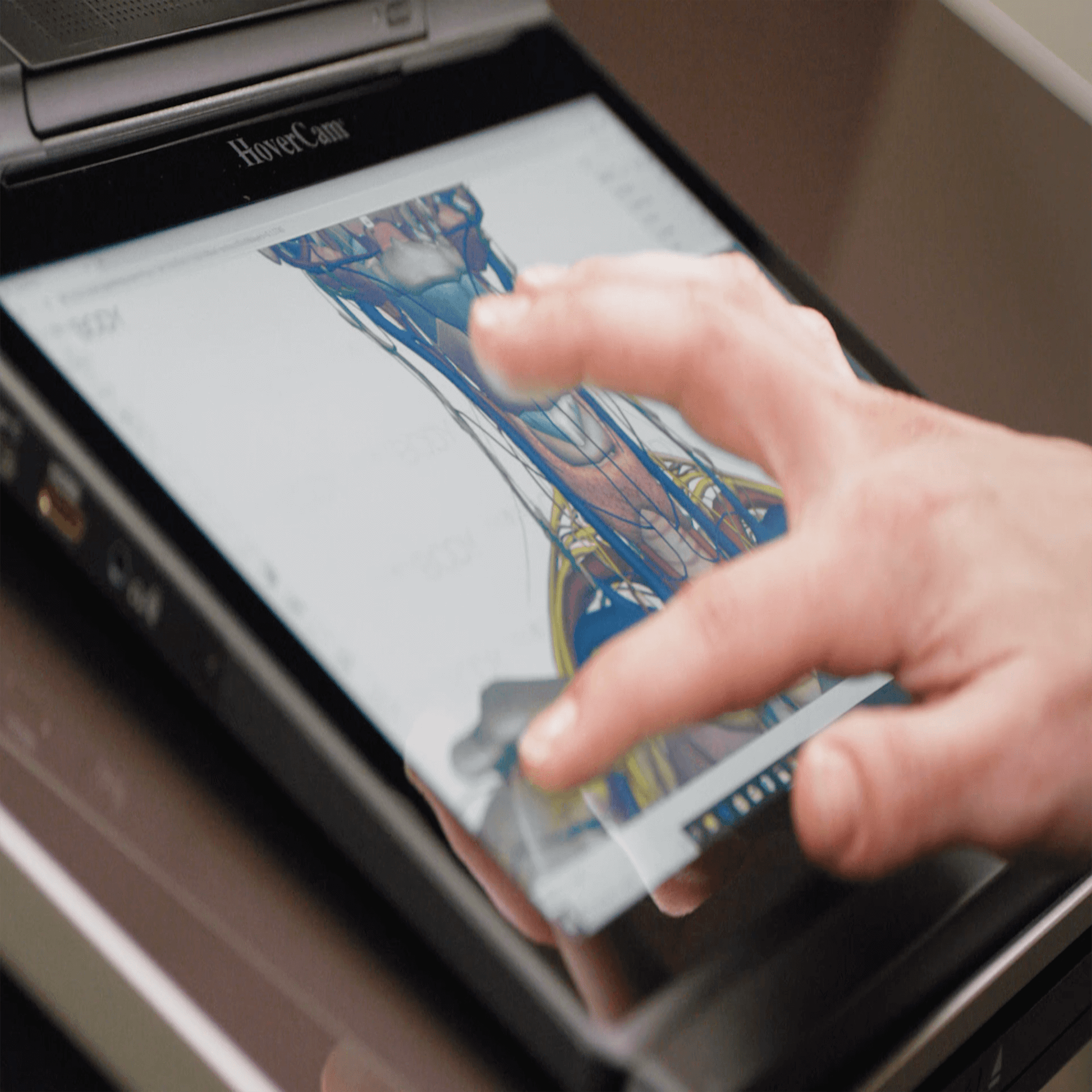 Someone using a Pilot X Tablet